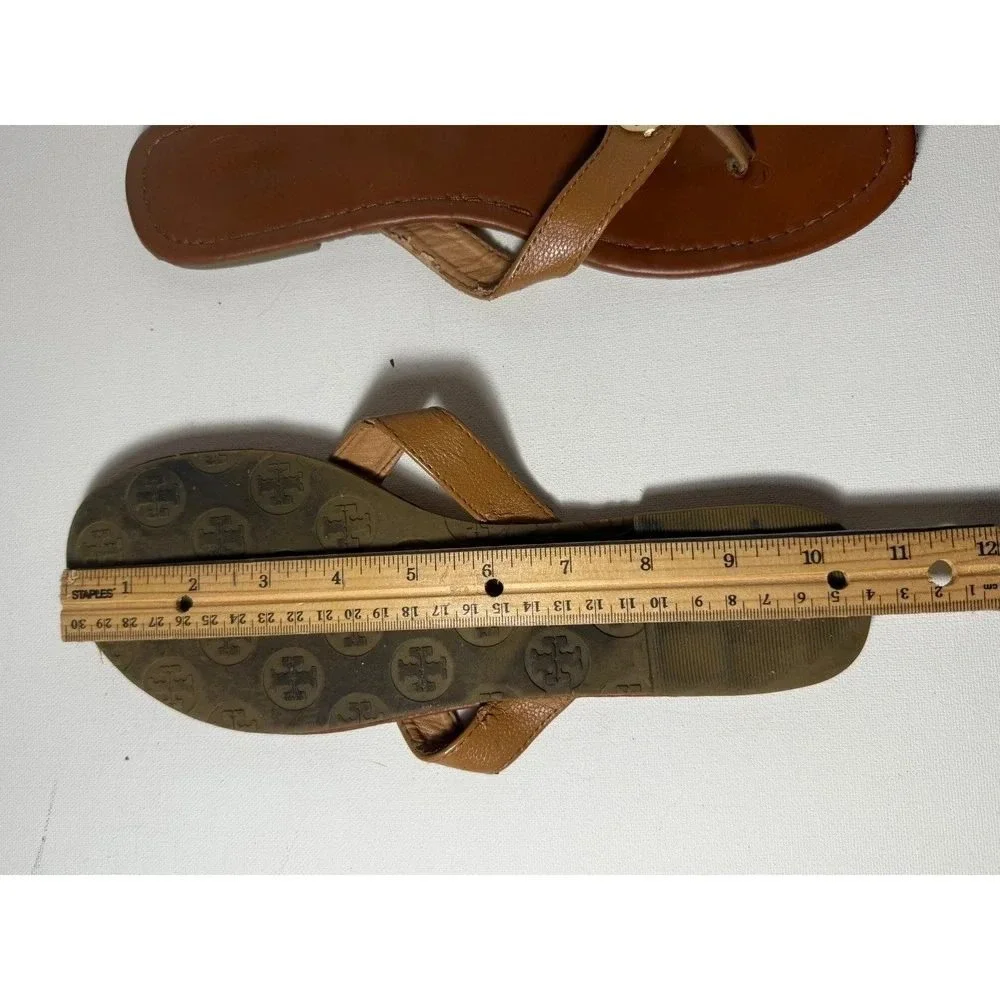 Tory Burch Brown Flip Flop Sandals Womens Sz 10 - FAIR